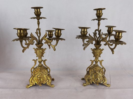 Antique Pendulum Table Clock by Japy Freres, 1855, Set of 3 for