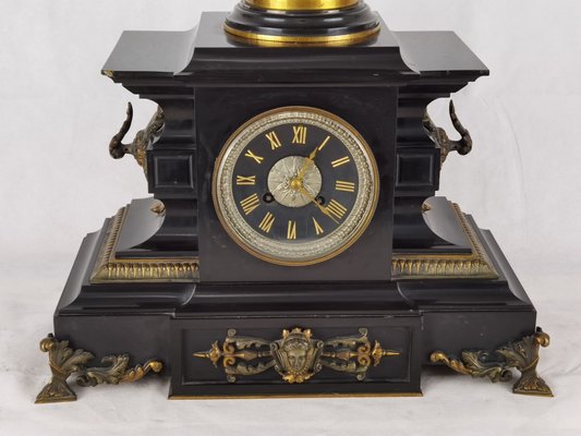 Large Antique Fireplace Clock by Robelin Fils Freres A. Paris