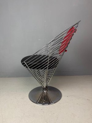 Fritz Hansen Danish Chair ヴィンテージ Danish Wire Cone Chair attributed to Verner Panton for Fritz