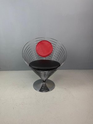 Fritz Hansen Danish Chair ヴィンテージ Danish Wire Cone Chair attributed to Verner Panton for Fritz