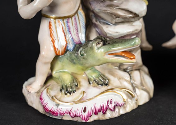 Antique Figurines from Meissen Porcelain, Set of 2 for sale at Pamono