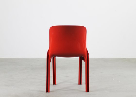 Red Selene Chairs by Vico Magistretti for Heller, 2002s, Set of 9