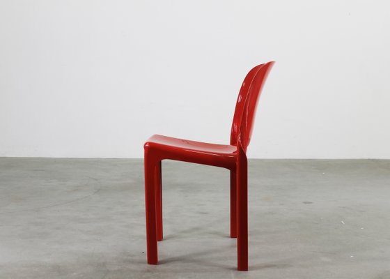 Red Selene Chairs by Vico Magistretti for Heller, 2002s, Set of 9