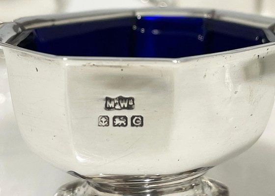 English Silver Condiment Set attributed to Mappin & Webb