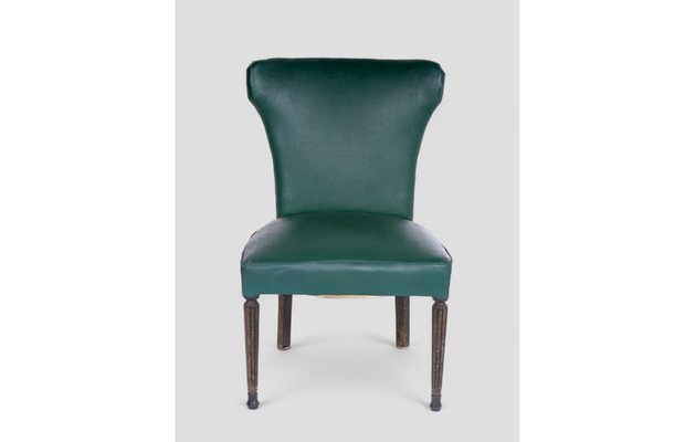 Vintage green leather chair discount