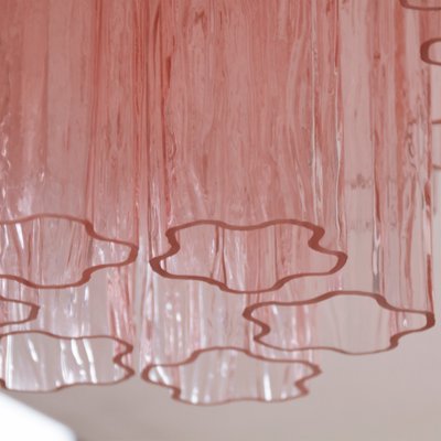 Deckenlampe mit Rosa Muranoglas, Italien, 1990er bei Pamono kaufen