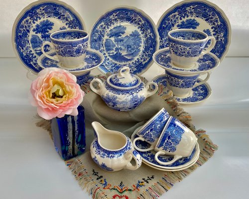 Burgenland Blue Service Coffee Set from Villeroy & Boch