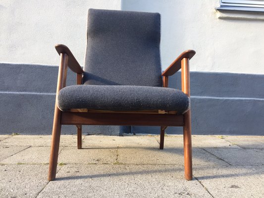 Danish Mid Century High Back Teak Easy Chair 1960s For Sale At Pamono
