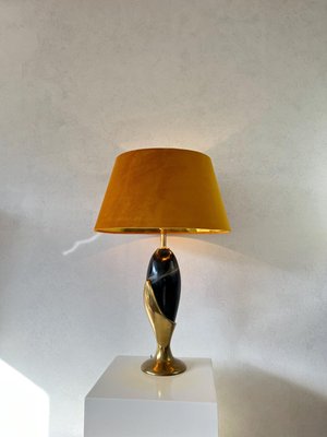Vintage Table Lamp with Orange Lampshade for sale at Pamono