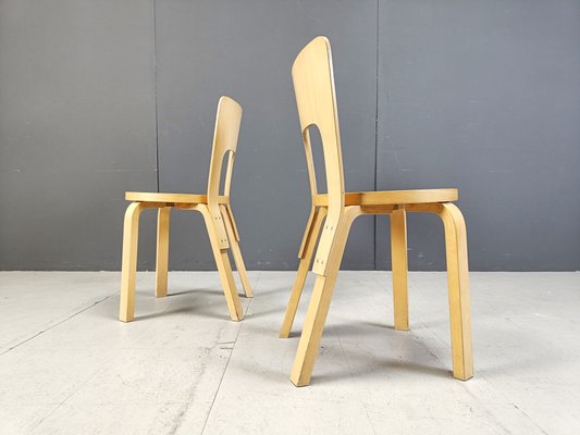 Model 66 Dining Chairs by Alvar Aalto for Artek, 1960s, Set of 5