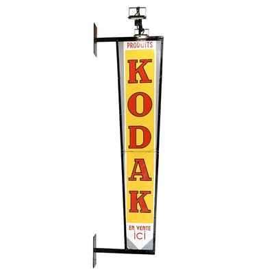 Large Enameled Flag Light Sign from Kodak for sale at Pamono