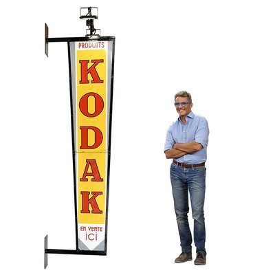 Large Enameled Flag Light Sign from Kodak for sale at Pamono