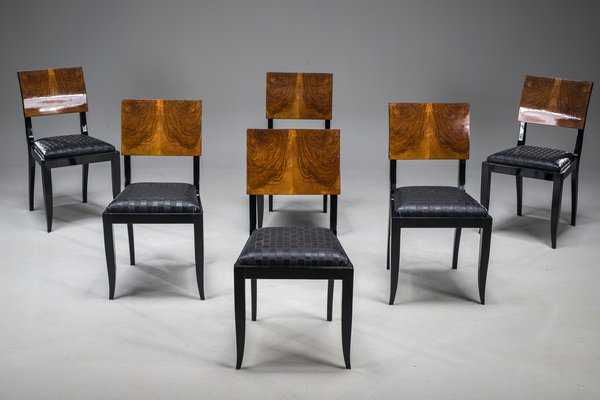 Mobilier De Poupée Ancien - Salle à Manger Art Déco Avec Chaise Et Table