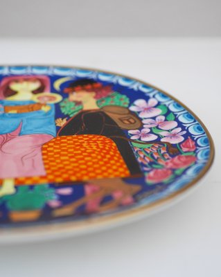 Christmas Pottery Plate by Stig Lindberg for Gustavsberg, Sweden