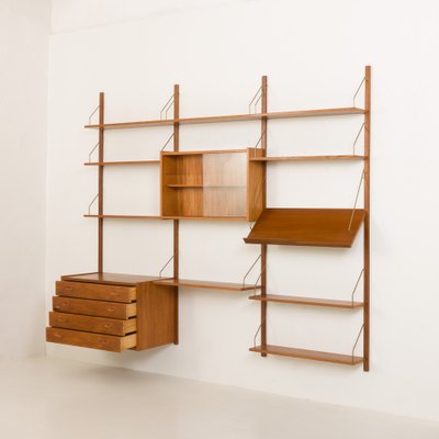Mid Century Modern Danish Teak Wall Unit from Randers Mobelfabrik 1960s