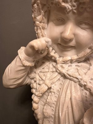 Bust of a Young Child, 1850, Alabaster for sale at Pamono