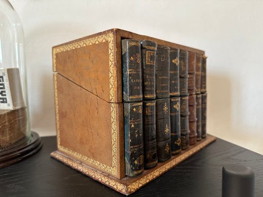 19th-Century Leather-Bound Spine Book Letter Box, 1970 for sale at