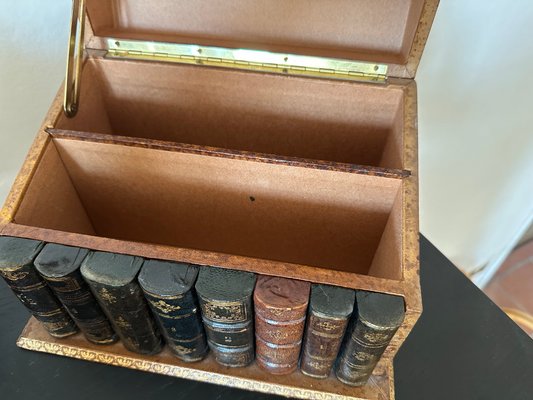 19th-Century Leather-Bound Spine Book Letter Box, 1970 for sale at