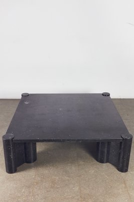 Jumbo Model Black Marble Coffee Table by Gae Aulenti for