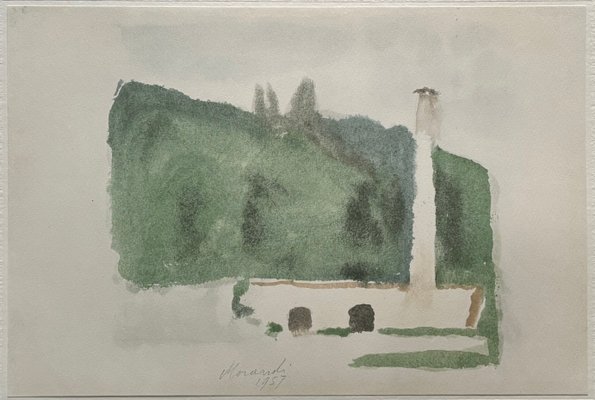Giorgio Morandi, Paesaggio, 1957-1973, Litografia in vendita