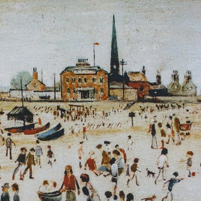LS Lowry, At the Seaside, 1990s, Print for sale at Pamono