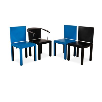 Arcadia Leather Chairs from B&B Italia, Set of 4 for sale at