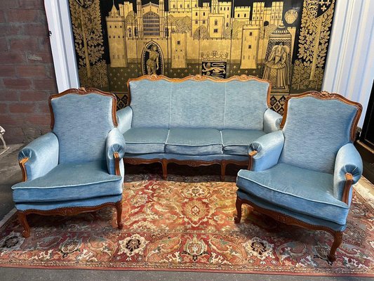 Antique Settee And Armchair Antique Bergere Sofa Suite, English
