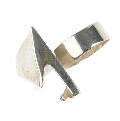 Bague Sculpturale Bjorn Weckstrom Pour LAPPONIA - Argent 925, Taille 54, Occasion Excellent état