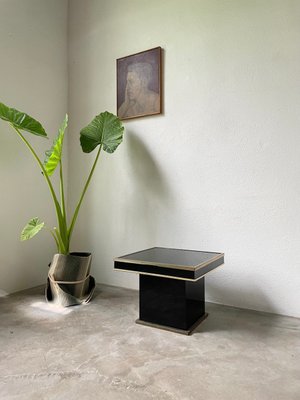 Table Basse Octogonale Signée Jean-Claude Mahey - Style Art Déco, Bois Loupe