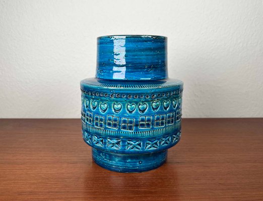 Mid-Century Italian Rimini Blu Studio Pottery Vase by Aldo Londi