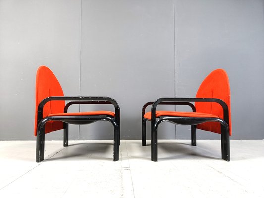 Set of L54 Armchairs by Gae Aulenti for Knoll, 1970s for sale at