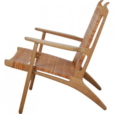 Vintage chair ② CH-27 Lounge Chair by Hans Wegner, 1960s for sale at Pamono