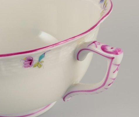 Grand Bol Céramique Rose Motif Floral – Tasse à Café Déco – Fait Main