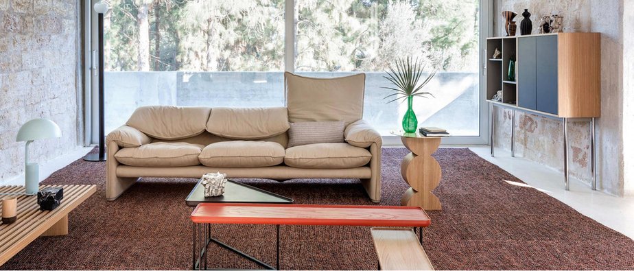 Two-Seater Sofa by Vico Magistretti for Cassina for sale at Pamono