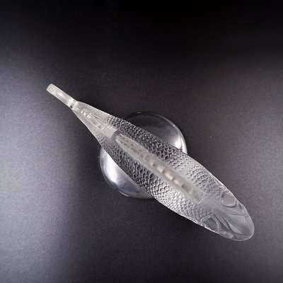 Frosted Crystal Perch Fish Sculpture by Lalique, France for sale