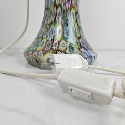 Millefiore Murano Glass Table Lamp attributed to Fratelli Toso