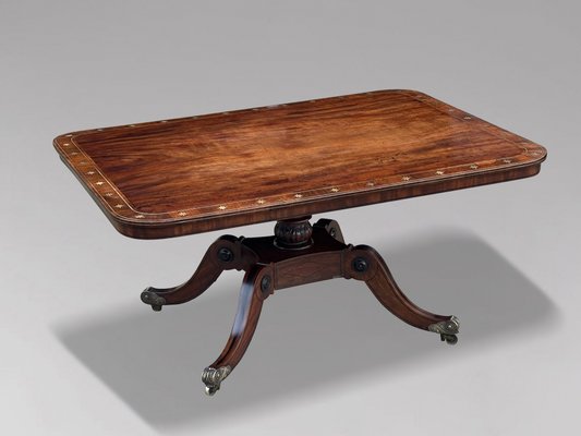 Mahogany & Brass Inlaid Breakfast Table Mahogany & Brass Inlaid Breakfast Table