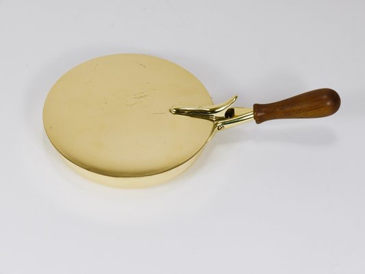 Butler Brass Ashtray with Lid and Handle attributed to Carl Auböck