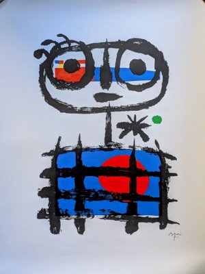 Joan Miró, Imaginary Boy, Sun Eater, Color Lithograph, 1970s for