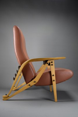 Gilda Brown Leather Armchair by Carlo Mollino for Zanotta, 1990s