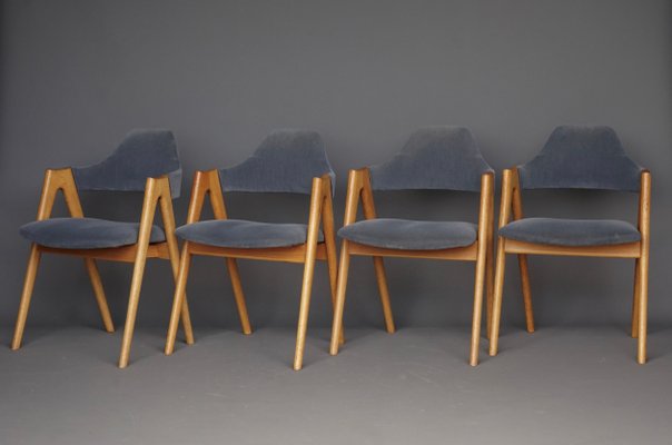Compass Chairs by Kai Kristiansen for Sva Mobler 1960s Set of 4 for sale at Pamono