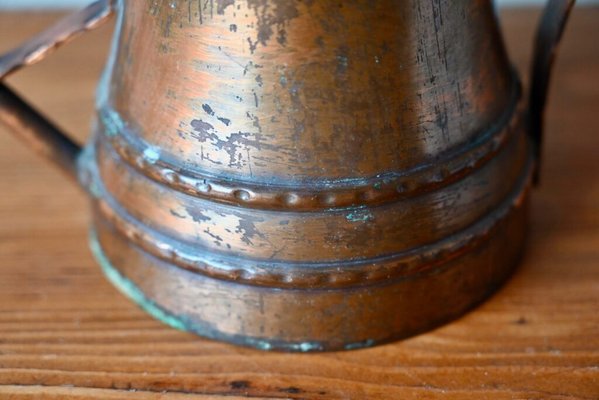 Annaffiatoio da Interno in Metallo Rame, Stile Vintage con Manico (H