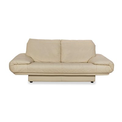 Model 345 2-Seater Sofa in Cream Leather from Rolf Benz for