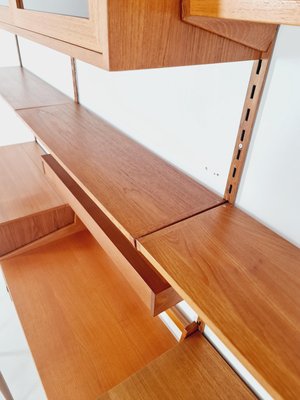 Danish Modern Modular Teak Shelving System by Kai Kristansen for FH Mobel Denmark 1960s for sale at Pamono