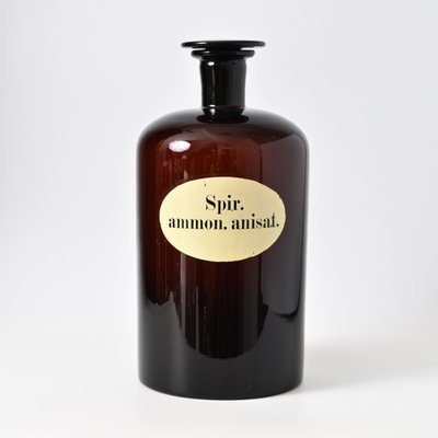 Antike Apothekerflasche aus Braunem Glas, 1890er bei Pamono kaufen
