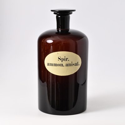 Antike Apothekerflasche aus Braunem Glas, 1890er bei Pamono kaufen