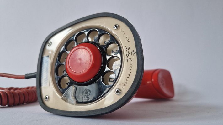 Mid-Century Plastic Cobra Telephone by L.M Ericsson for Ericofon