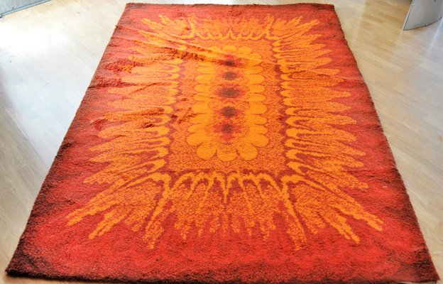 Orangenfarbener Modell Hippie Minarett Teppich 1970er Bei Pamono
