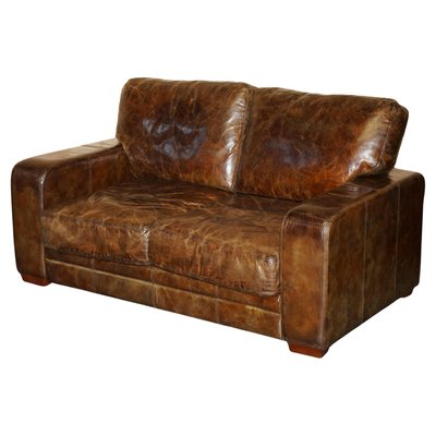 Vintage Halo Soho Sofa in Brown Leather for sale at Pamono