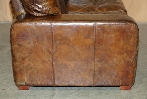 Vintage Halo Soho Sofa in Brown Leather for sale at Pamono